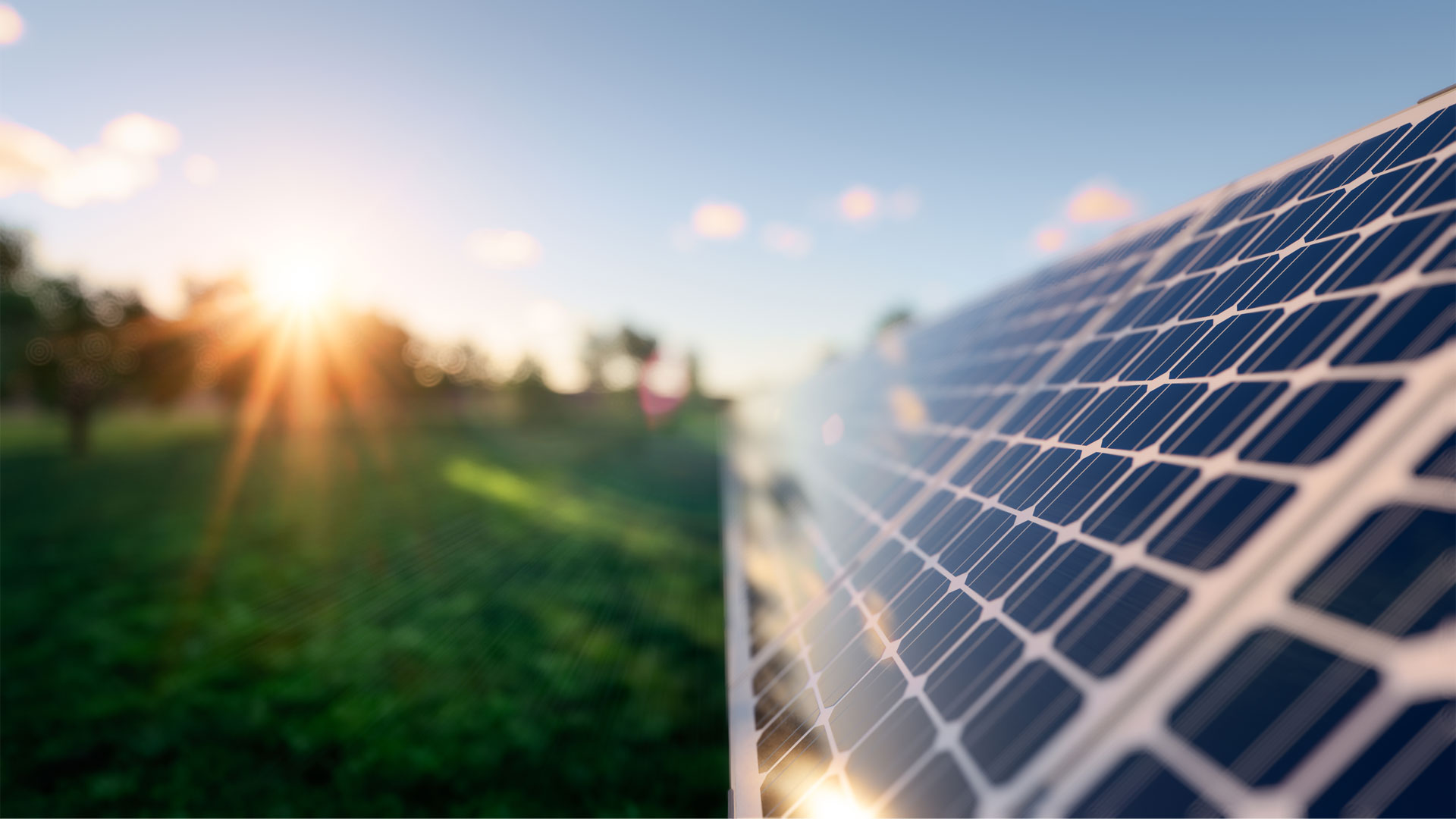 Solar Panels at Sunrise